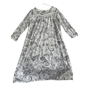 Croft & Barrow Intimates Women's 1X Paisley Print Nightgown